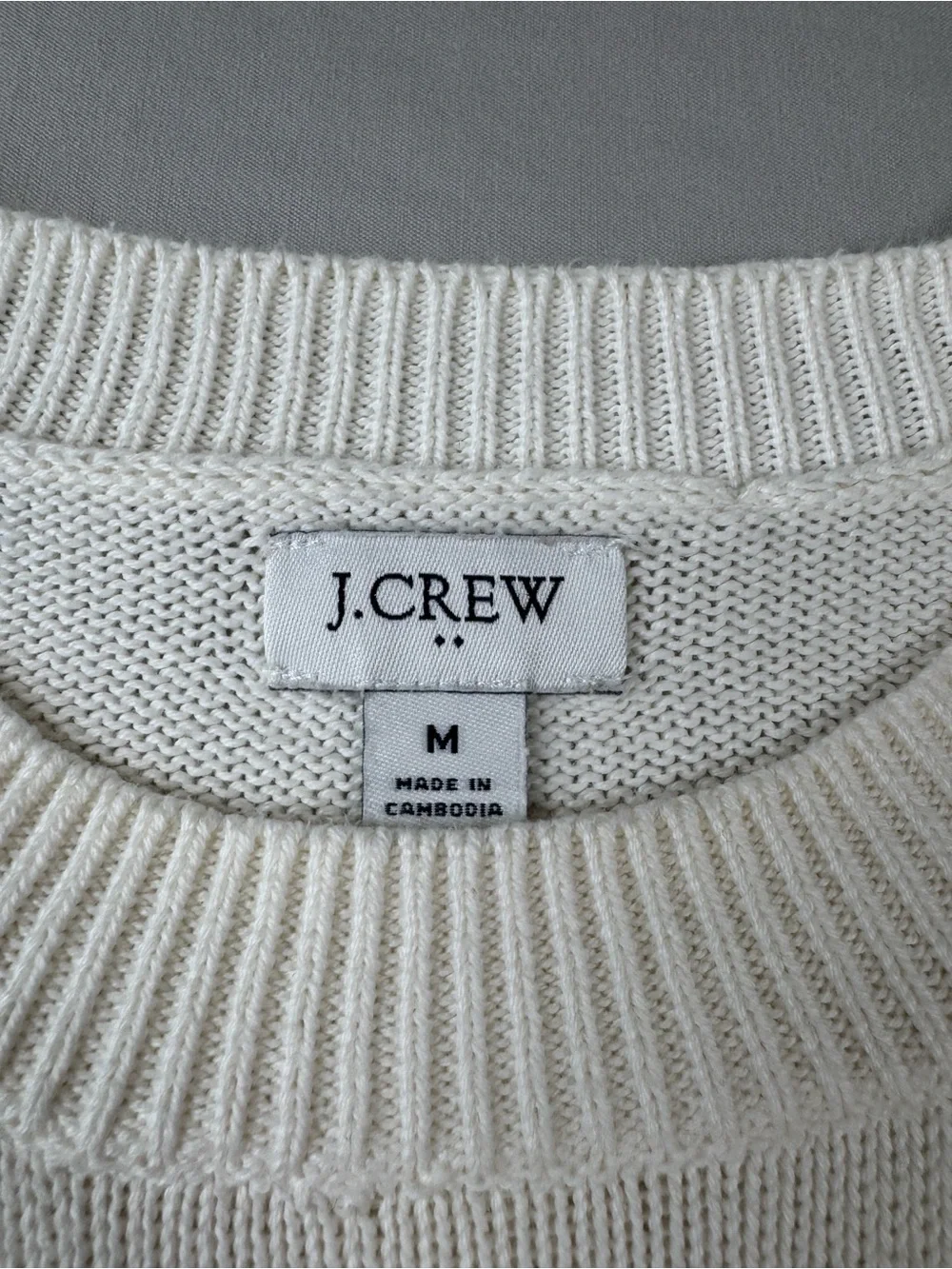 J.Crew Fair Isle Nordic Snowflake Sweater Ivory Cream Size Medium